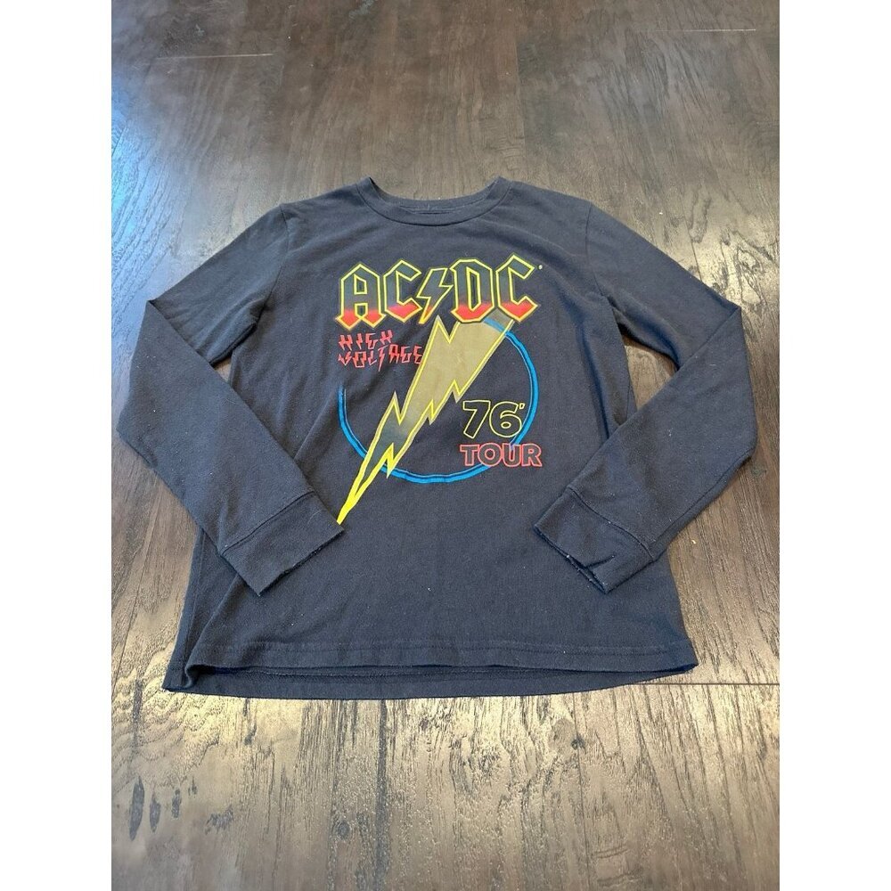 AC/DC European‎ tour 1976 kids 11/12 boys long sleeve shirt g19